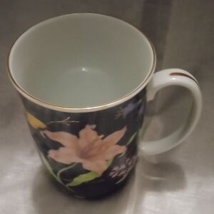 Otagiri Replacement Floral Black Ceramic Mug